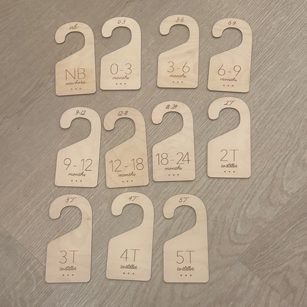 Wooden Closet Dividers for Baby Clothes - Newborn - 5T